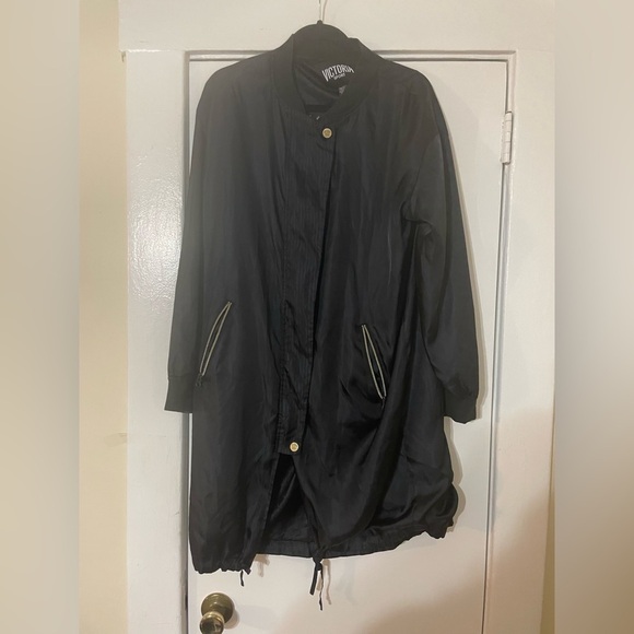 Victoria’s Secret Sport black oversized long jacket size Small - Picture 1 of 5